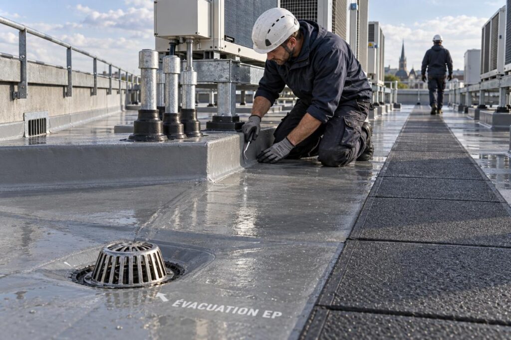 Inspection de l’étanchéité du toit technique